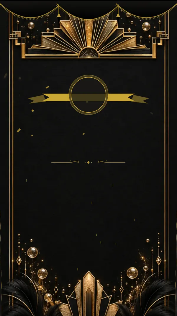 Tema de invitación de 18 cumpleaños «Gatsby» — acuarela