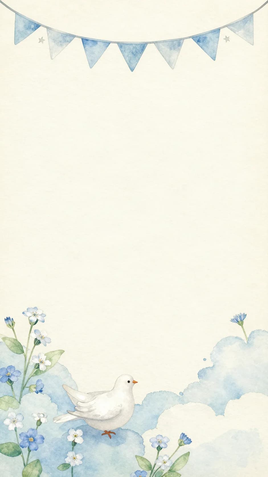 Christening invitation theme “Blue Morning”