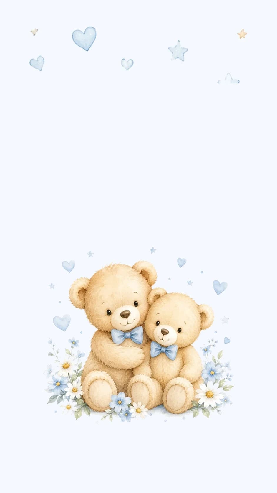 Christening invitation theme “Little Bear”