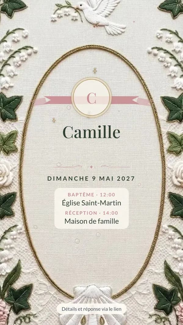 Exemple d’image d’invitation envoyée sur WhatsApp
