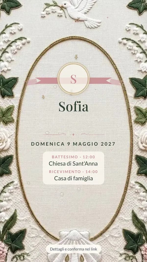 Esempio di immagine dell’invito inviata su WhatsApp