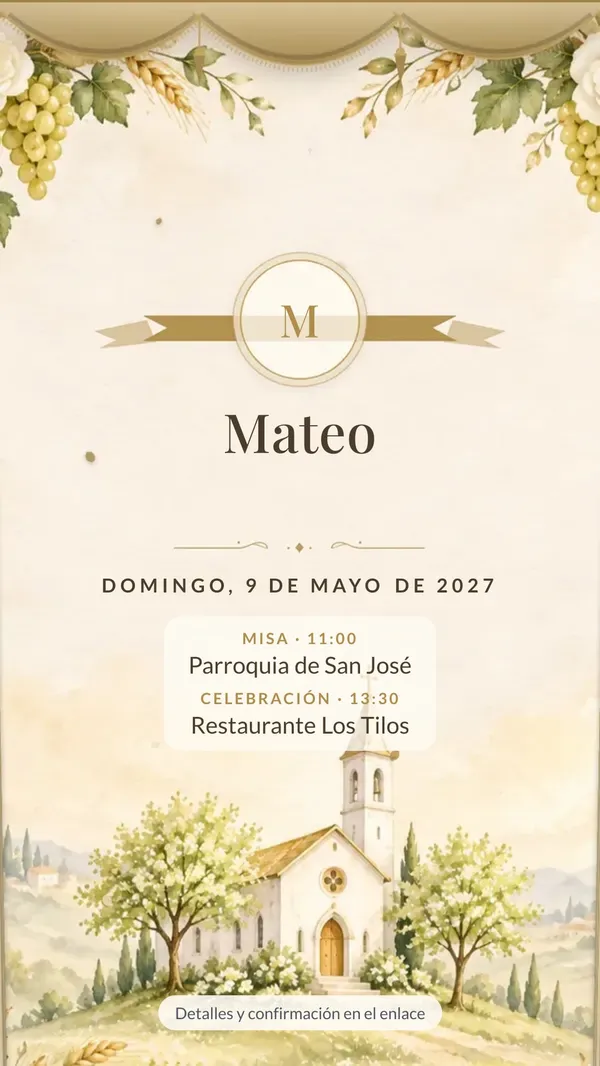 Ejemplo de imagen de invitación enviada por WhatsApp