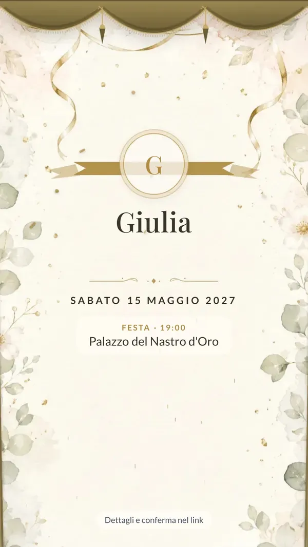 Esempio di immagine dell’invito inviata su WhatsApp